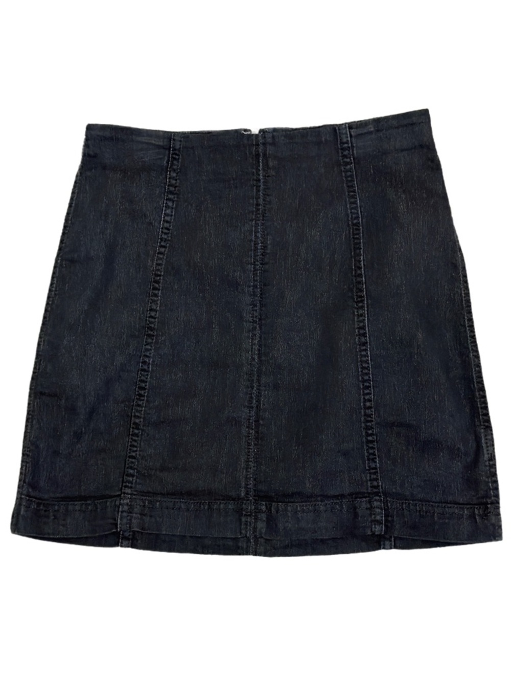 Free People Black Denim Skirt
